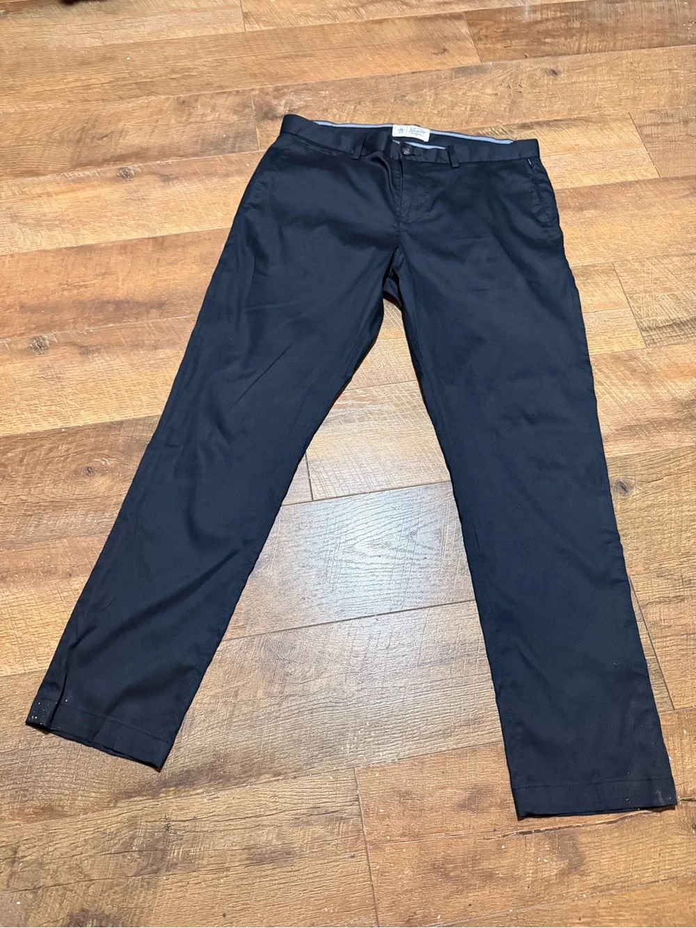 Original Penguin Munsingwear Men Black Slim Fit Dress Chino Pants 34x30